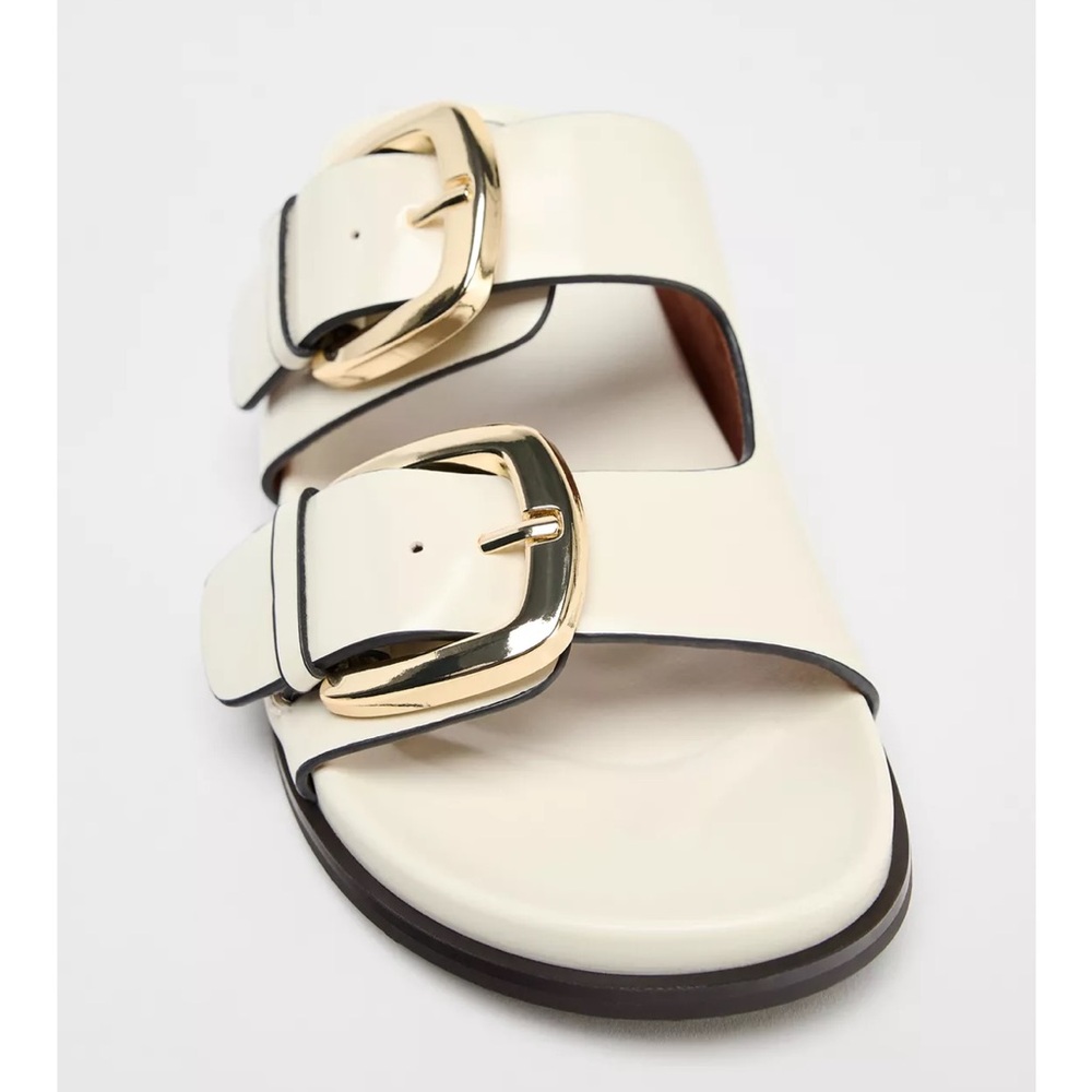 NEVER WORN white Zara Birkenstocks